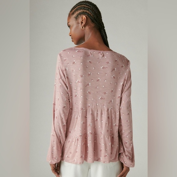 Lucky Brand Printed Tiered Tunic Size Large - Picture 2 of 10